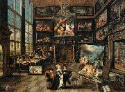Cornelis de Baellieur Interior of a Collectors Gallery of Paintings and Objets dArt oil painting artist